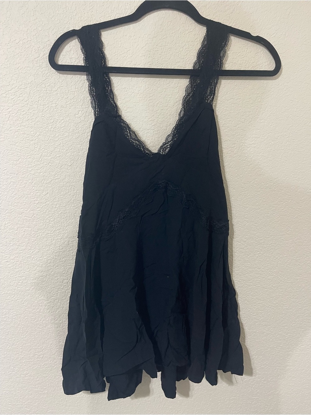 Madewell Black Lace-Trim Tank Top